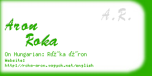 aron roka business card